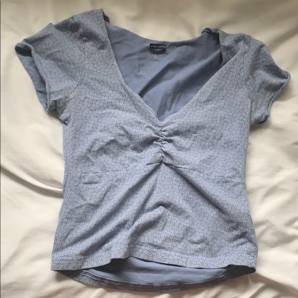 light blue floral  melville shirt (xs/s)